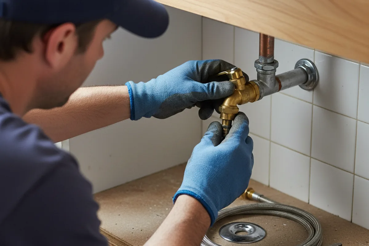 Shutoff valve and fitting work during Emergency Plumbing in Walkertown